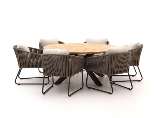 Yoi Calera/Noas ø150cm low dining tuinset 7-delig