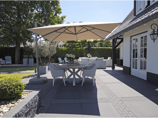 Shadowline Austin zweefparasol 300x300cm - Light Taupe (incl. vulvoet, excl. grind) (incl. beschermhoes)