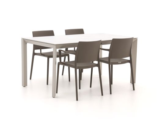 Forza Sile/Sestino 160cm dining tuinset 5-delig stapelbaar