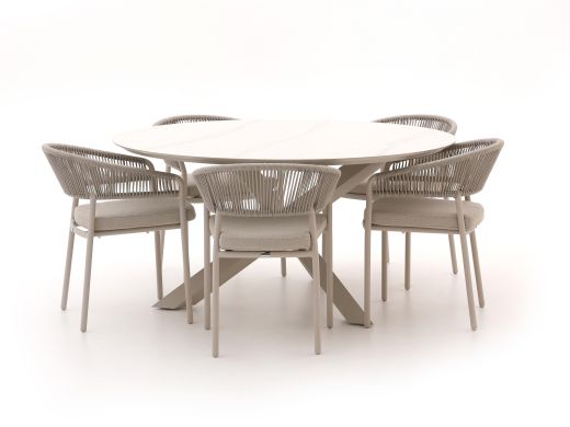 Bellagio Nova Siri/Lodola ø150cm dining tuinset 6-delig stapelbaar
