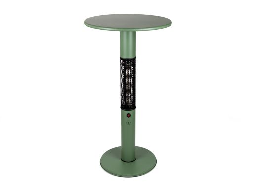 Monti HeatLine Vibe bartafel met terrasverwarmer 1500W ø60cm (h: 110cm)