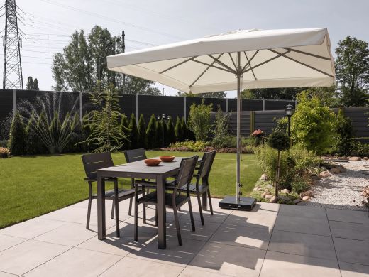 Shadowline Bonaire parasol 400x300cm - Light Grey (incl. 60 kg voet) (incl. beschermhoes)
