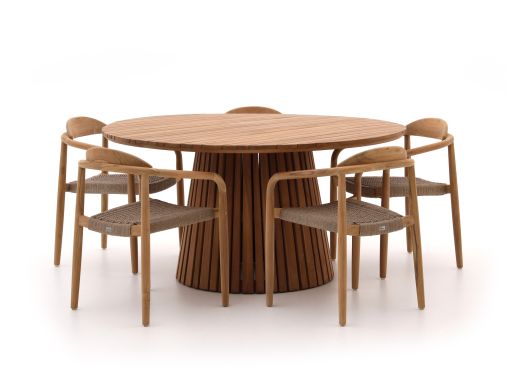 Bellagio Berbaro/Santa Severina ø150cm dining tuinset 6-delig stapelbaar