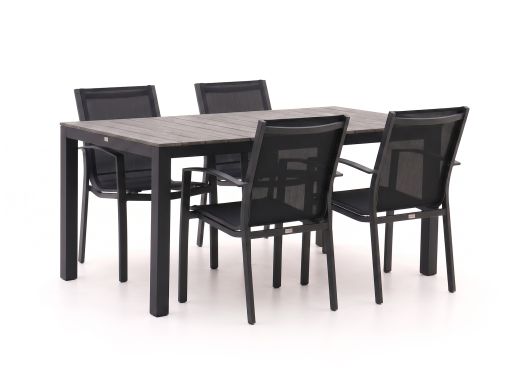 Forza Altea/Fidenza 160cm dining tuinset 5-delig stapelbaar