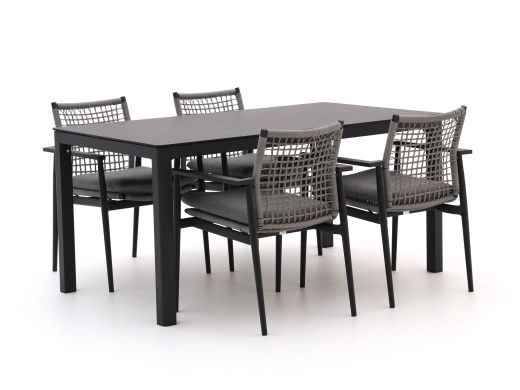 Bellagio Pizzoli/La Fonte 160cm dining tuinset 5-delig stapelbaar