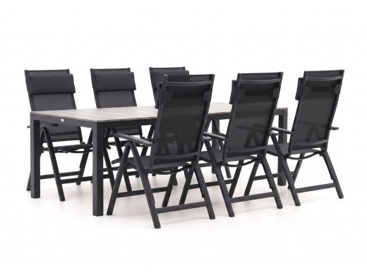 Bellagio Avenza/Fidenza 220cm dining tuinset 7-delig verstelbaar