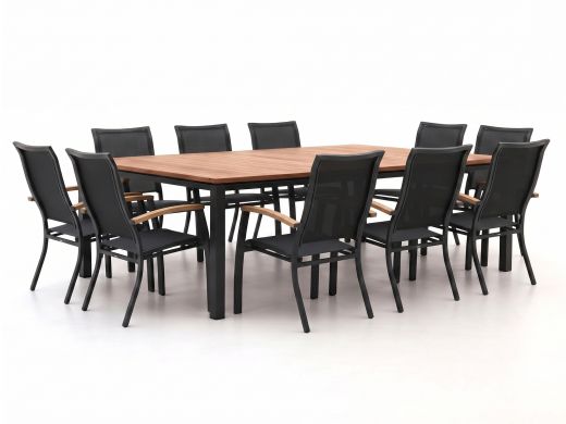 Bellagio Lugo/Linosa 240x160cm dining tuinset 11-delig stapelbaar