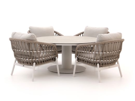 Bellagio Cupello/La Fonte ø150cm low dining tuinset 5-delig