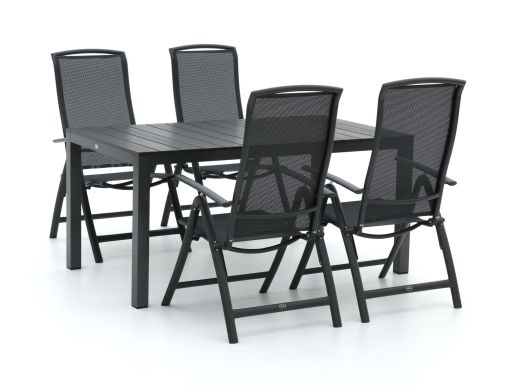 R&S Design Capri/Fidenza 160cm dining tuinset 5-delig verstelbaar