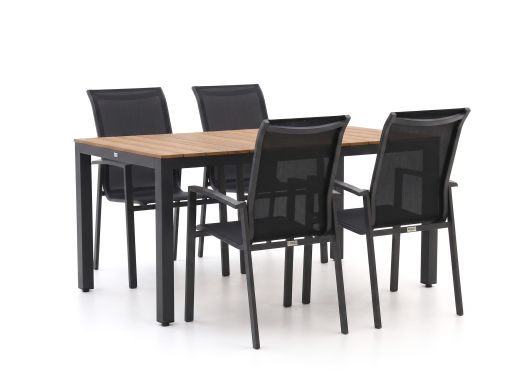 Forza Centallo/Fidenza 160cm dining tuinset 5-delig stapelbaar