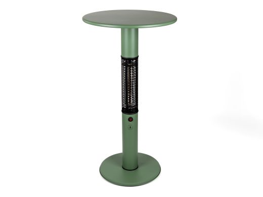 Monti HeatLine Vibe bartafel met terrasverwarmer 1500W ø60cm (h: 110cm)