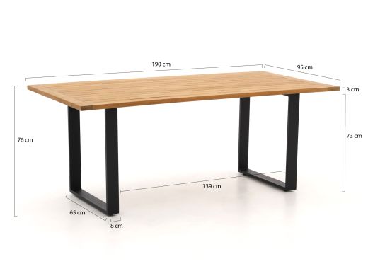 Apple Bee Condor 190cm dining tuinset 5-delig