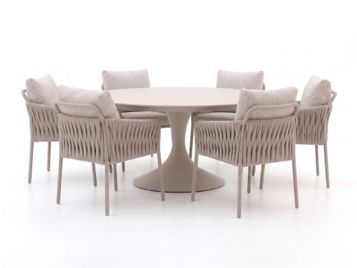 SUNS Fiave/Nova ø170cm dining tuinset 7-delig