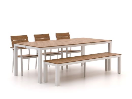Bellagio Fidenza 220cm dining tuinset met bank 5-delig stapelbaar