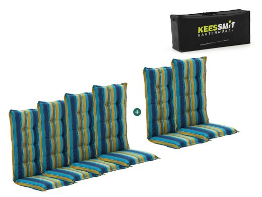 Madison tuinkussen set van 6 hoge rug