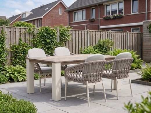 Bellagio Cupello/ROUGH-X 180cm dining tuinset 5-delig