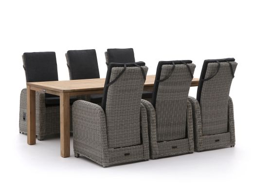 Intenso Umbria/ROUGH-S 220cm dining tuinset 7-delig verstelbaar