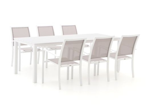 Bellagio Anzio/Menzano 220cm dining tuinset 7-delig stapelbaar