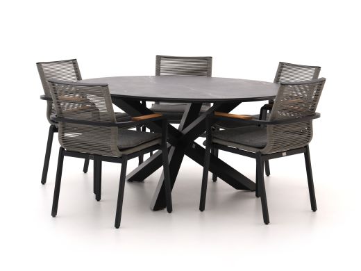 Bellagio Marudo/Lodola ø 150cm dining tuinset 6-delig stapelbaar