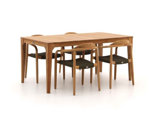 Bellagio Berbaro/Bruca 170cm dining tuinset 5-delig stapelbaar