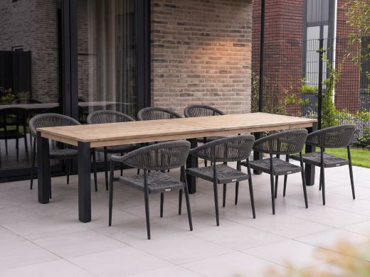 Manifesto Belpasso/ROUGH-S 300cm dining tuinset 9-delig stapelbaar
