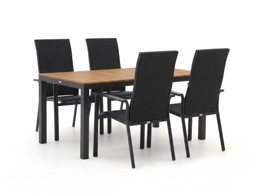 Bellagio Avio/Fidenza 160cm dining tuinset 5-delig stapelbaar