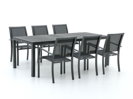 Bellagio Anzio/Fidenza 220cm dining tuinset 7-delig stapelbaar