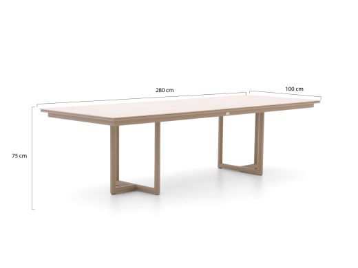 Tierra Outdoor Liv/Naro 280cm dining tuinset 9-delig stapelbaar