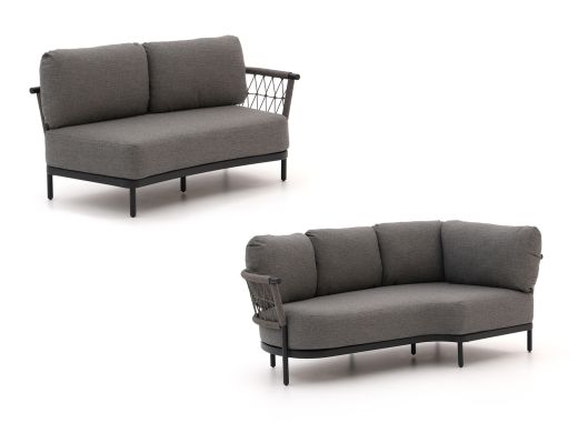 Bellagio Calizzano lounge tuinbank 2-zits 168cm incl. hoekelement + rechterarm 3-zits 214cm