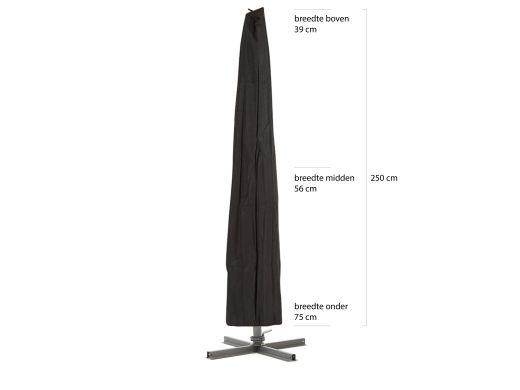Shadowline Francisco zweefparasol ø330cm - Ecru (incl. Terra Easyfoot) (incl. kruisvoet, excl. tegels) (incl. beschermhoes)