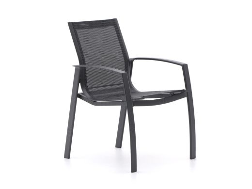 R&S Design Altea dining tuinstoel stapelbaar - Grijs - Antraciet - Textileen
