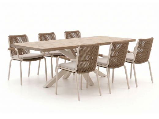 Bellagio Caronia/Montorio 220cm dining tuinset 7-delig stapelbaar