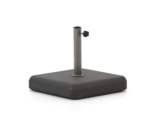 Parasolvoet 35kg beton - Vierkant/Antraciet voor buisdiktes ø25-44mm