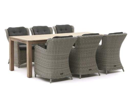 Intenso Milano/ROUGH-S 220cm dining tuinset 7-delig
