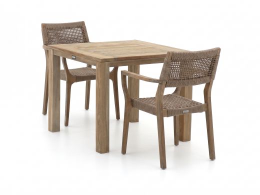 ROUGH-L Rope/ROUGH-S 90cm dining tuinset 3-delig stapelbaar