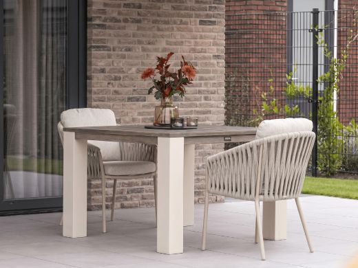 SUNS Nappa/ROUGH-X 100cm dining tuinset 3-delig