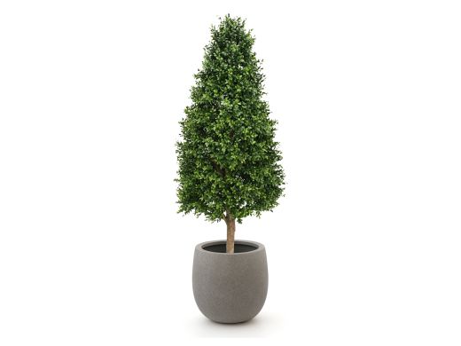 Designplants/Luca Lifestyle Buxus tower kunstplant (h:140cm) met Grigio Balloon bloempot