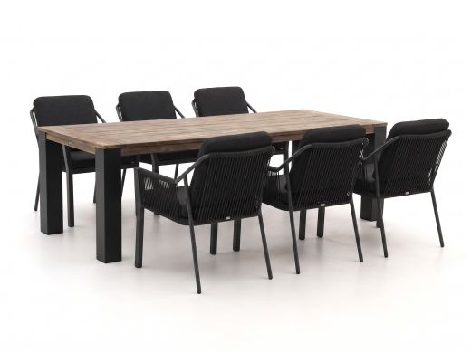 Tierra Outdoor Liv/ROUGH-X 240cm dining tuinset 7-delig stapelbaar