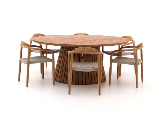 Bellagio Berbaro/Santa Severina ø180cm dining tuinset 7-delig stapelbaar