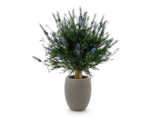Designplants/Luca Lifestyle Lavendel bol kunstplant (h:60cm) met Grigio Tall Balloon bloempot