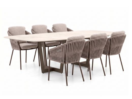 SUNS Nappa/Palermo 240cm dining tuinset 7-delig