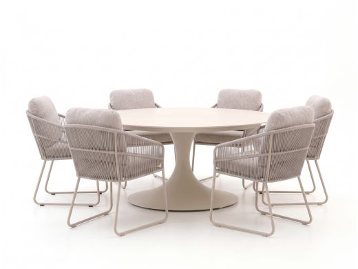 SUNS Noli/Nova ø150cm dining tuinset 7-delig