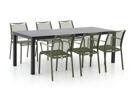 Apple Bee Hawaii/Menzano 220cm dining tuinset 7-delig stapelbaar