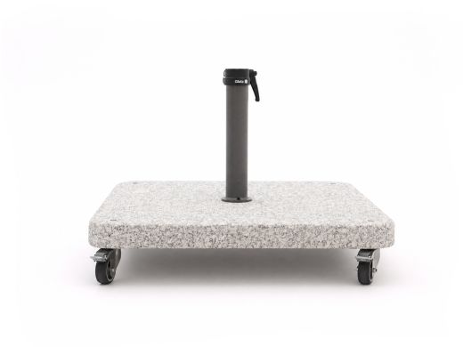 Glatz parasolvoet 90kg verrijdbaar t.b.v. Sunwing Casa - Graniet (incl. wielen)