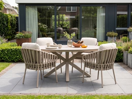 Tierra Outdoor Nuri/Oblong 200cm dining tuinset 5-delig