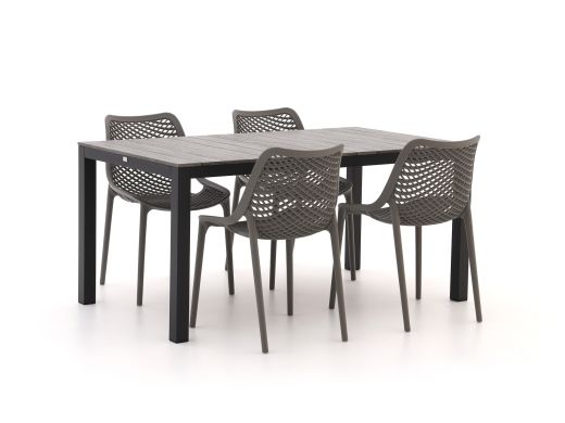 Forza Ripi/Fidenza 160cm dining tuinset 5-delig stapelbaar