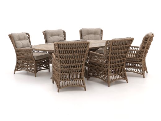 Intenso Milano/ROUGH-Y Ellips 240cm lounge-dining tuinset 7-delig
