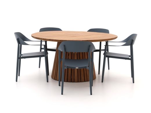 Bellagio Valli/Santa Severina ø150cm dining tuinset 6-delig stapelbaar