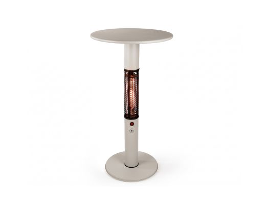 Monti HeatLine Vibe bartafel met terrasverwarmer 1500W ø60cm (h: 110cm) - Beige