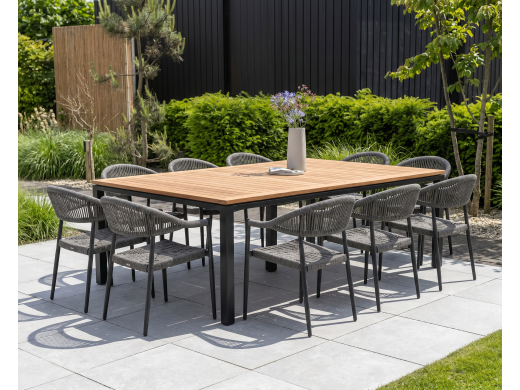 Manifesto Belpasso/Linosa 240x160cm dining tuinset 11-delig stapelbaar